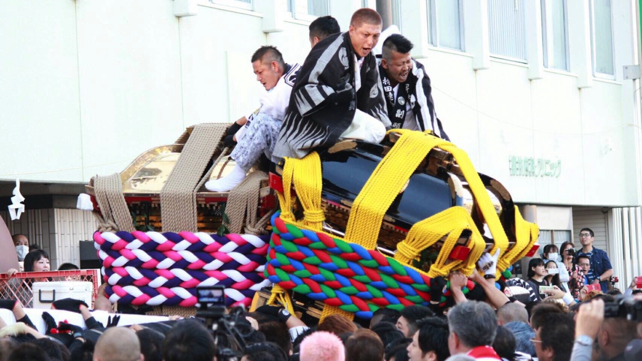 中止決定】松山道後の秋祭りは豪快な喧嘩神輿の『鉢合せ』だ 
